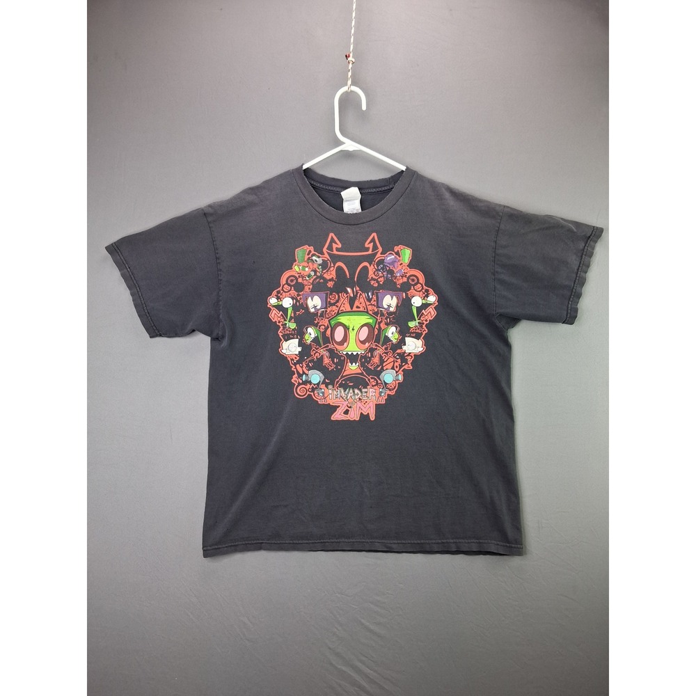 Tennessee River Invader Zim T-Shirt XL Black Vintage Distressed Gir Nickelodeon
